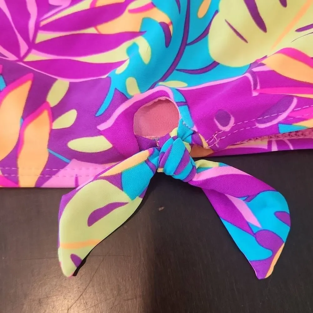 Fun‎ Bright Colored Leaf Bikini